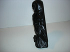 Vintage Owen Black Owl Statue Figurine Irish Turf Craft Ballyshannon Ireland