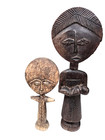 Lot Of 2 African Ashanti Akuba Dolls Ghana Dolls Carved Wood  13  And 19 5  