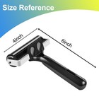 4 Inch Professional Rubber Roller With Comfort Grip Handle - Stainless Black