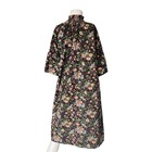 Vintage Models Coat Dark Purple Floral Print House Dress Snap Button