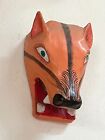 Vintage Wood Wolf Dog Mask - Mexico Folk Art Dance Festival Ceremonial