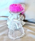 Russ 8  Troll Doll Wedding Bride Vintage 90s Pink Hair Dress Pretty