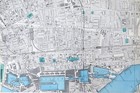 London - Whitechapel  Mile End   The Docks   Original Antique Map - Bacon 1909 
