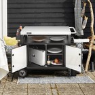 Royal Gourmet Movable Kitchen Cart With Storage Cabinet Grill Food Prep Table