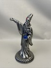 Vintage Pewter Wizard Figurine 6 Inches Tall Signed Wf Heavy