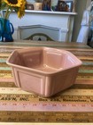 Vintage Cookson Pottery 8118 Ohio Powder Pink Paneled Hexagon Planter Pot 9 5   