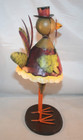 Thanksgiving Turkey Figurine  Metal 11 5  Statue Decor - Pre-owned