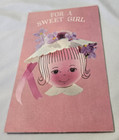 Vintage Pop-up  for  A Sweet Girl  Easter Greeting Card -ambassador Cards  4 x6 