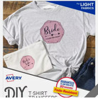 2 Pk Avery T Shirt Transfers 6ea Printable Heat Iron Paper For Light Fabrics