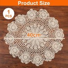 Lace Dollies For Tables  15 7 Inch Large Round Cotton Crochet Doilies Handmade