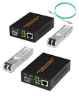 A Pair Of Fiber To Ethernet Converter 1 25g s Gigabit Ethernet Multi-mode 