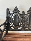 Garden Bench For Doll Cast Iron And Decorative Relief Wood