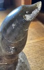 Vintage Inuit Eskimo Soapstone Sea Lion Seal On Rock Carved Signed R Powers 5 