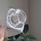 Tall Clear Blown Glass Jug Vase 10  Handmade Rustic Modern Minimal