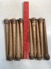 Wood Bobbins Spools Wooden Industrial Style Spindles 8 75  Wooden Quills Lot-10 