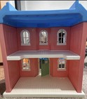 Vintage 1990 s Little Tikes My Size Dollhouse Pink W  Blue Roof  40  X 36  X 24 