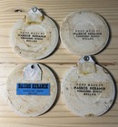 Set Of 4 Vtg Greek Nassos Keramik Handmade Tile Coasters Paradissi Rodos Hellas