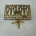 Brass Vintage Miniature Music Stand Unique Display Gold Retro Antique