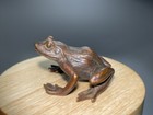 126g Ancient Chinese Handcrafted  Brass Exquisite pretty Frog statue Gift 265