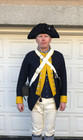 Revolutionary War Costume Colonial Military Uniform 18th Century Coat Mens
