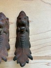 Set Of 4 Antique Victorian Cast Iron Furniture Leg Caps