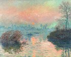 Claude Monet Sunset Landscape Vintage Art Print Antique Painting