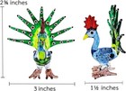 2    H Peacock Glass Peahen Miniature  Peafowl Figurine Bird Collectibles Animals