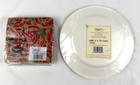 Caspari Isabelle s Cocktail Napkins 20 Pack   Salad dessert Plates 8  Free Ship