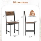 Set Of 4 Dining Chairs W metal Legs Slanted Back Wide Seat For Living Room