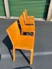 Set Of 4 Cassina Cab 412 Chairs By Mario Bellini     Natural Saddle Leather