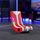 Rocker Gaming Chair With Rgb Lighting And 2 0 Audio  Red