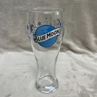 Authentic Blue Moon Beer 8    Glass  Pilsner Glasses Raised Etching Christmas