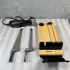 Cuisinart Cek-40 Electric Knife Set Wood Storage Block   2 Stainless Steel Blade