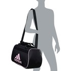 Adidas Duffel Bag Black Pink Logo Small Gym Sports Bag Shoulder Strap Nwt  