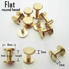 10 20 50pack Stud Bind Rivet Brass For Leather Belt Wallet Chicago Screw Nail Us
