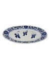Antique Japan Arita Ware Blue White Oval Porcelain Dish With Children Motifs