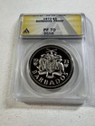 1973 Barbados  2 Coral And Fish Proof Graded Pr 70 Dcam By Anacs