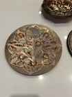 Vintage 3 Turkish Hand Painted Etched Copper Engraved Plate Wall Hanging