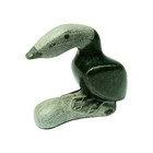 Vintage Original Native American Carved Inuit Soapstone Odd Bird Signed Allie