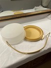 Vtg Tupperware Cake Pie Carrier Taker Yellow Gold Round   Handle 719 720 Ex Cond