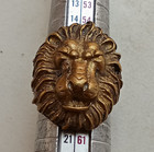Extremely Rare Ancient Bronze Antique Roman Ring Lion Head Artifact Amazing