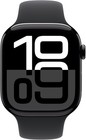 Apple Watch Series 10 Gps 46mm Aluminum Case With Black Sport Band - M l - Jet B