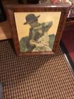 Antique Victorian Style Framed Lithograph Prints With A Lady   A Man