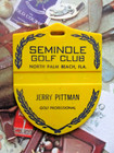 Vtg - Pga Golf Bag Tag - Seminole Golf Club Gc - 1970s - North Palm Beach Fl