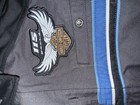 Harley-davidson 115 Years Embroidered Rider Gear Jacket  Black blue gray