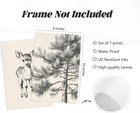 Nursery Wall Art Woodland Animal Canvas Wall Decor Baby Room Pictures Forest Ani