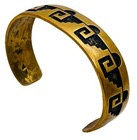 Antique Hopi Cuff Bracelet Solid Brass 6-3 4  Vtg Native American Southwestern
