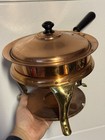 Vintage Copper Chafing Dish Set Burner Stand Made In Japan