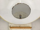 22  Vintage White Yellow Porcelain Enamel Light Fixture Industrial Barn Shade