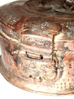 1800   s Antique Old Copper Bronze Hand Chased Indian Badmeri Chapati Box